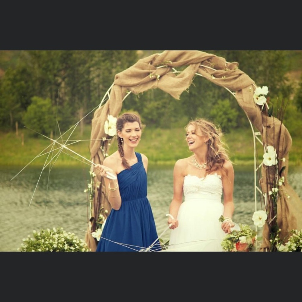 Beautiful cobalt blue one strap dress